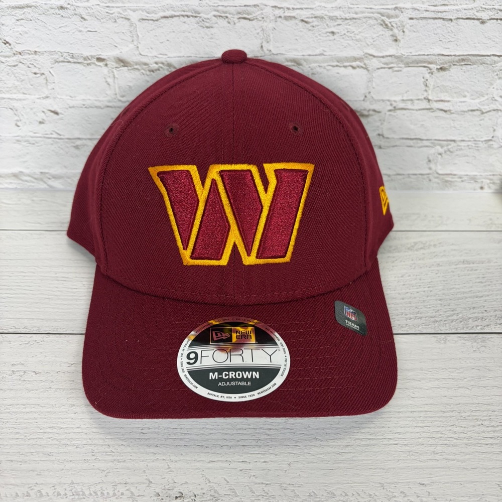 New Era Washington Commanders Maroon 9FORTY M Crown Adjustable Snapback Hat